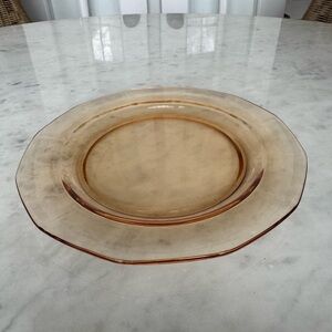 Elegant Amber Glass Dinner Plate